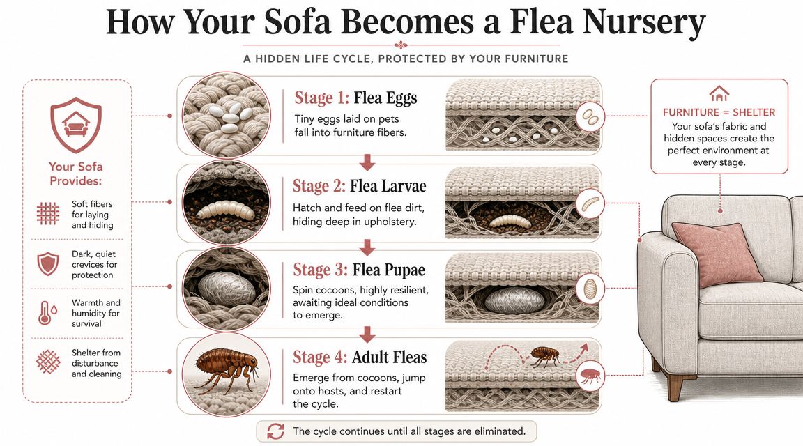 Can Fleas Live on Furniture? Essential Cleaning &