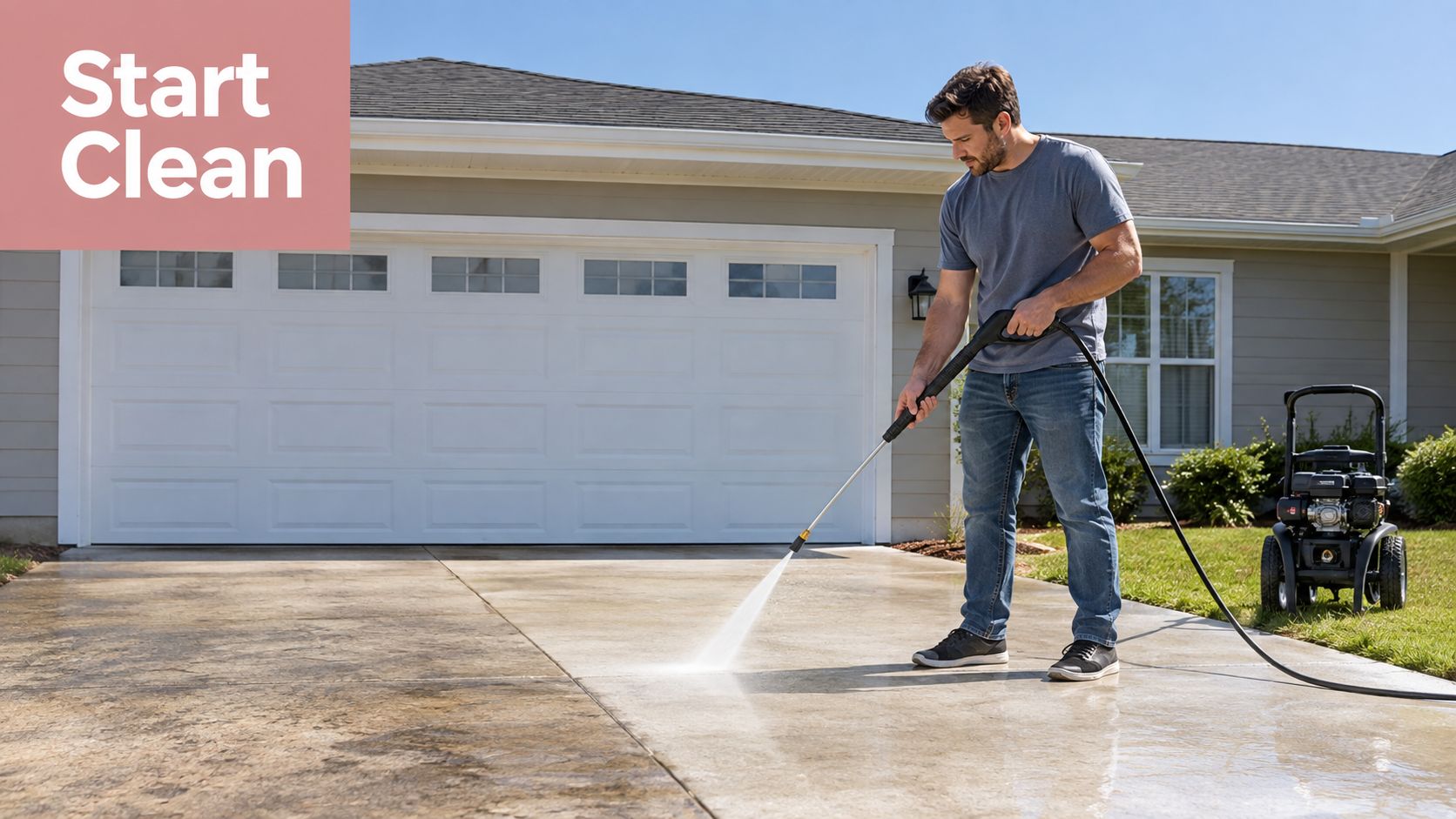 How to Pressure Wash Driveway