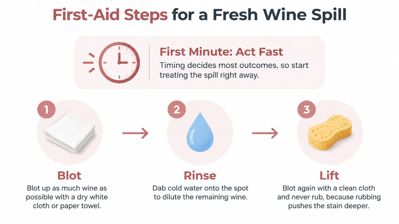 Removing Wine Stain from Fabric and Carpet: What Works