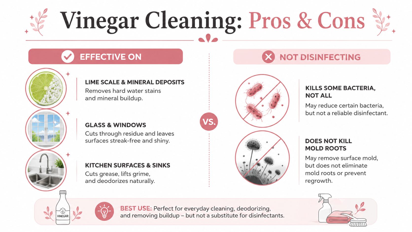 Vinegar Cleaning Recipe Guide for Every Room in Your Home